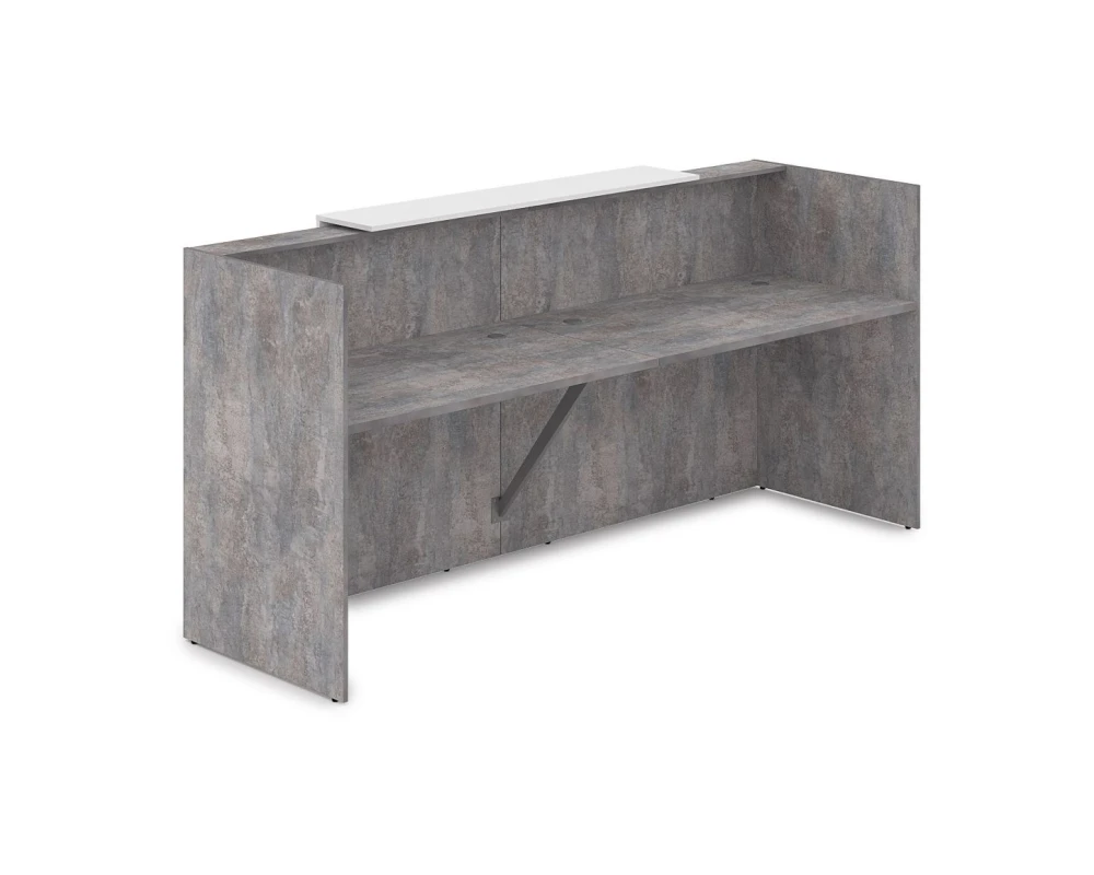 Комплект Ресепшн с фартуком ЛДСП (2432*762*1161) (без подсветки) 1КР-ДС.001 ЛАУНЖ / LOUNGE