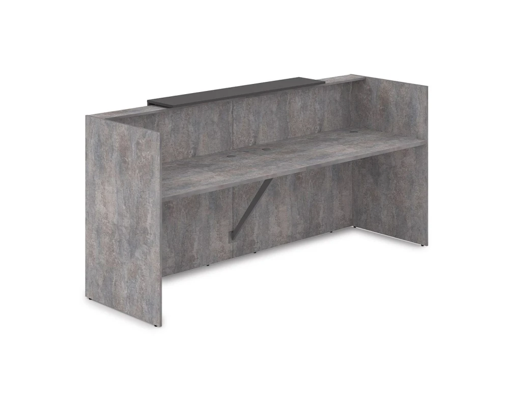 Комплект Ресепшн с фартуком ЛДСП (2432*762*1161) (без подсветки) 1КР-ДС.001 ЛАУНЖ / LOUNGE