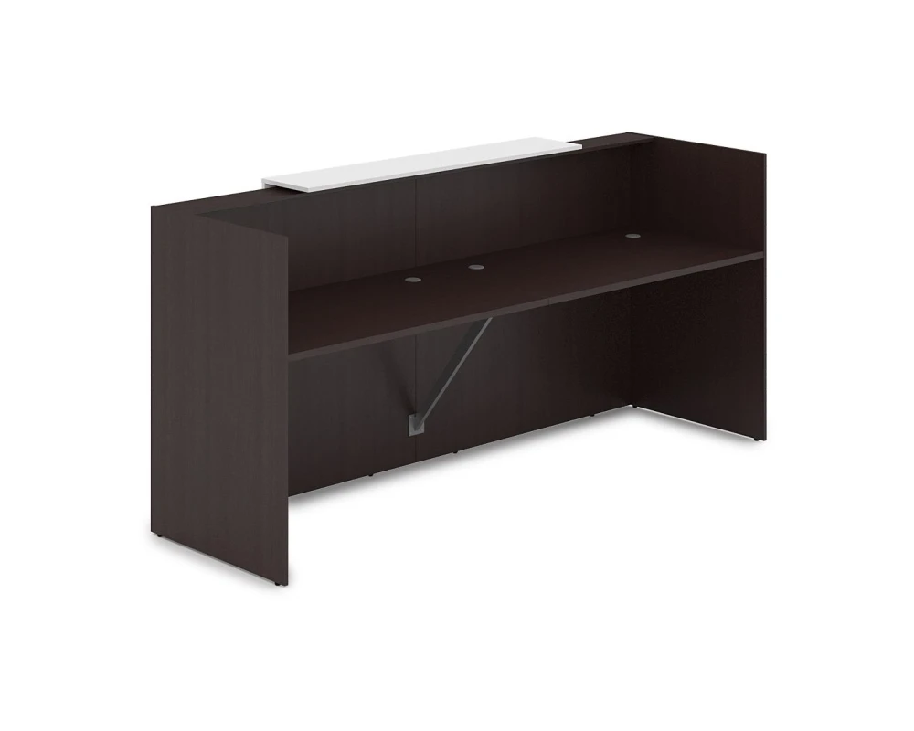 Комплект Ресепшн с фартуком ЛДСП (2432*762*1161) (без подсветки) 1КР-ДС.001 ЛАУНЖ / LOUNGE