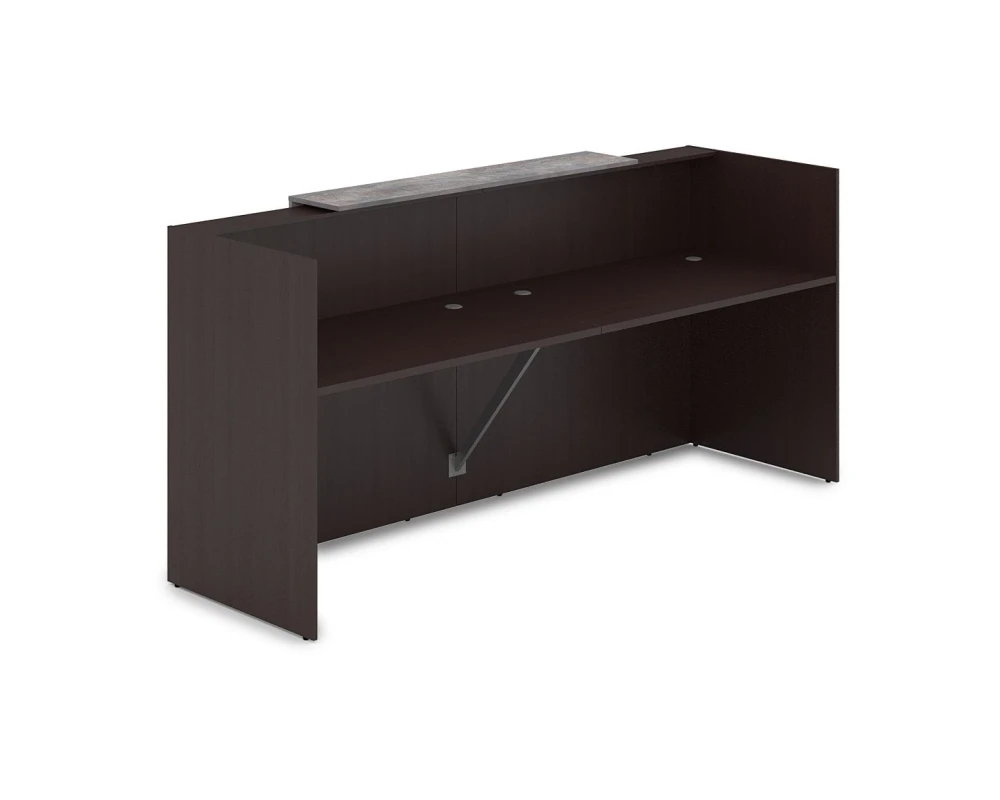 Комплект Ресепшн с фартуком ЛДСП (2432*762*1161) (без подсветки) 1КР-ДС.001 ЛАУНЖ / LOUNGE