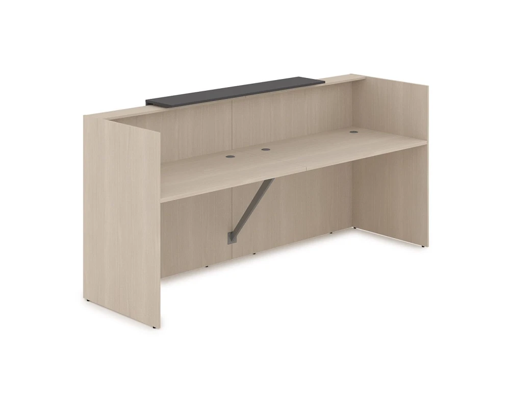 Комплект Ресепшн с фартуком ЛДСП (2432*762*1161) (с подсветкой) 1КР-ДС.001.1 ЛАУНЖ / LOUNGE