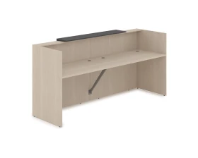 Комплект Ресепшн с фартуком ЛДСП (2432*762*1161) (с подсветкой) 1КР-ДС.001.1 ЛАУНЖ / LOUNGE images