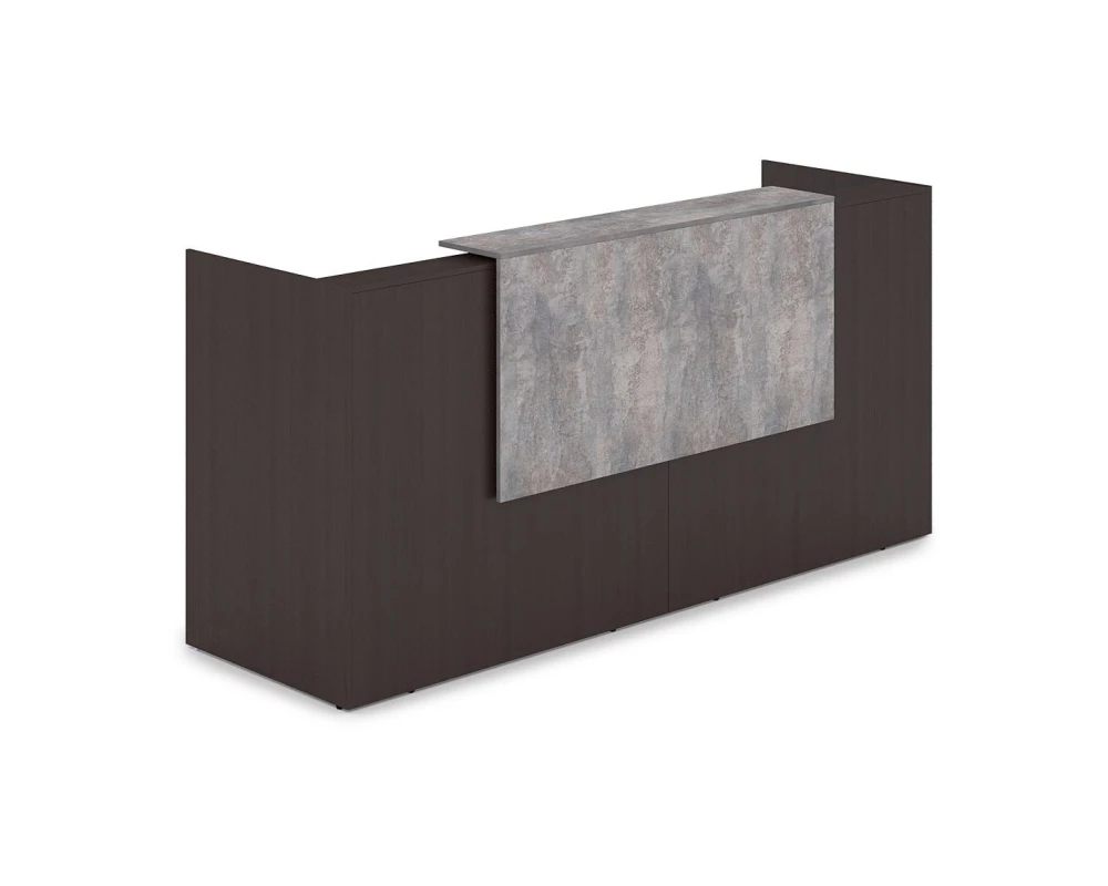 Комплект Ресепшн с фартуком ЛДСП (2432*762*1161) (с подсветкой) 1КР-ДС.001.1 ЛАУНЖ / LOUNGE