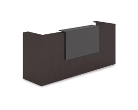 Комплект Ресепшн с фартуком ЛДСП (2654*761*1161) (без подсветки) 1КР-ДС.201 ЛАУНЖ / LOUNGE images