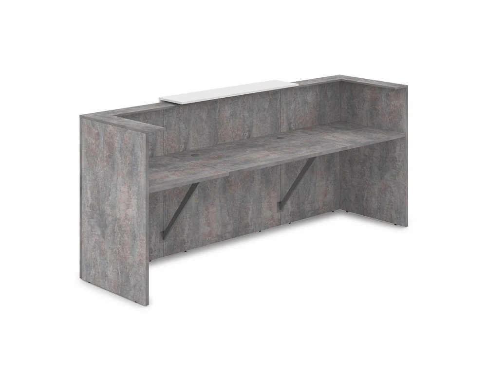 Комплект Ресепшн с фартуком ЛДСП (2654*761*1161) (без подсветки) 1КР-ДС.201 ЛАУНЖ / LOUNGE