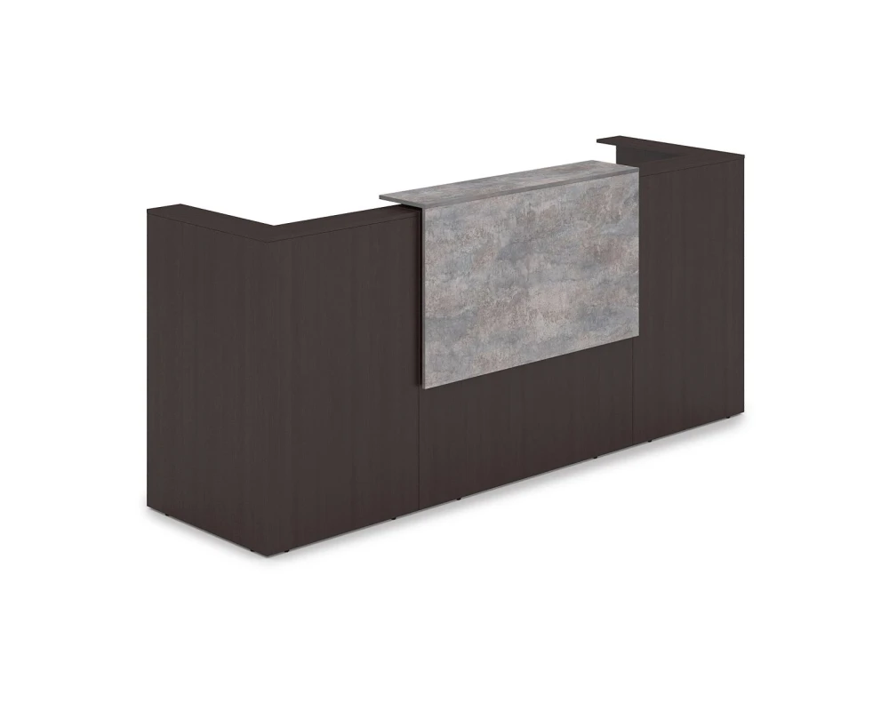 Комплект Ресепшн с фартуком ЛДСП (2654*761*1161) (без подсветки) 1КР-ДС.201 ЛАУНЖ / LOUNGE