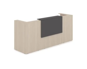 Комплект Ресепшн с фартуком ЛДСП (2654*761*1161) (с подсветкой) 1КР-ДС.201.1 ЛАУНЖ / LOUNGE images