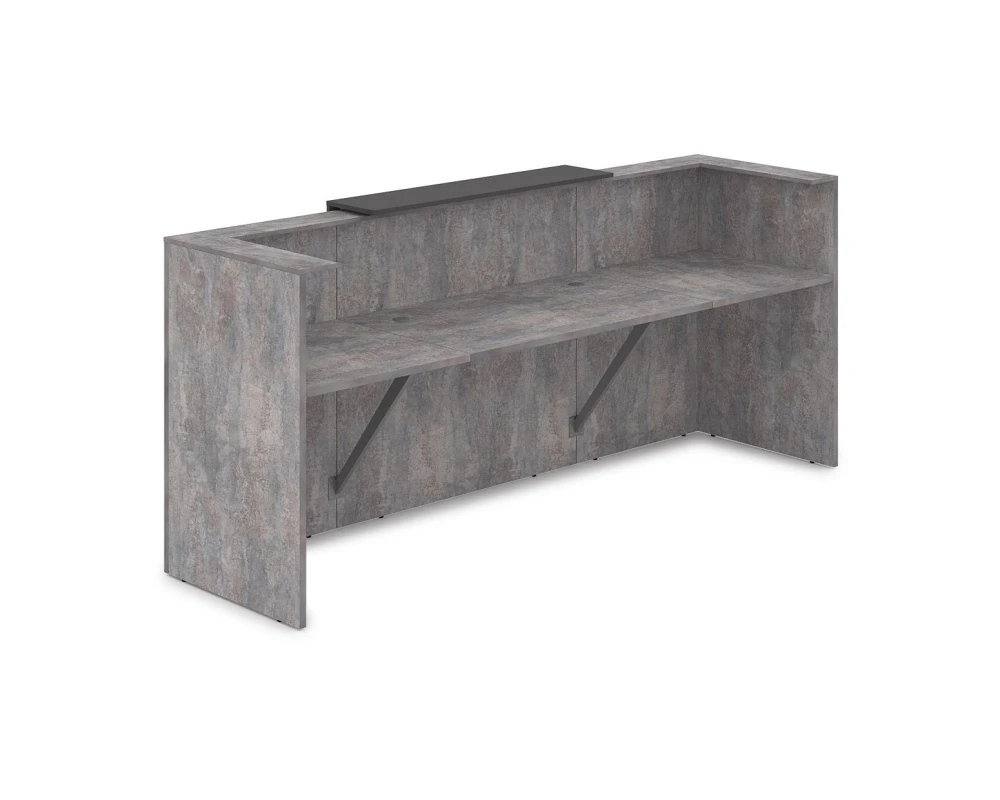 Комплект Ресепшн с фартуком ЛДСП (2654*761*1161) (с подсветкой) 1КР-ДС.201.1 ЛАУНЖ / LOUNGE