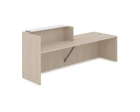 Комплект Ресепшн с фартуком ЛДСП (2832*901*1161) (с подсветкой) 1КРС-ДС.007.1 ЛАУНЖ / LOUNGE images