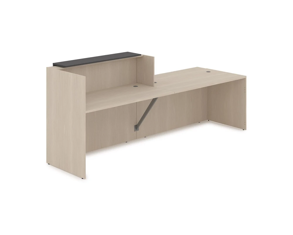 Комплект Ресепшн с фартуком ЛДСП (2832*901*1161) (с подсветкой) 1КРС-ДС.007.1 ЛАУНЖ / LOUNGE