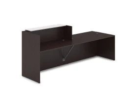 Комплект Ресепшн с фартуком ЛДСП (2832*901*1161) (с подсветкой) 1КРС-ДС.007.1 ЛАУНЖ / LOUNGE images