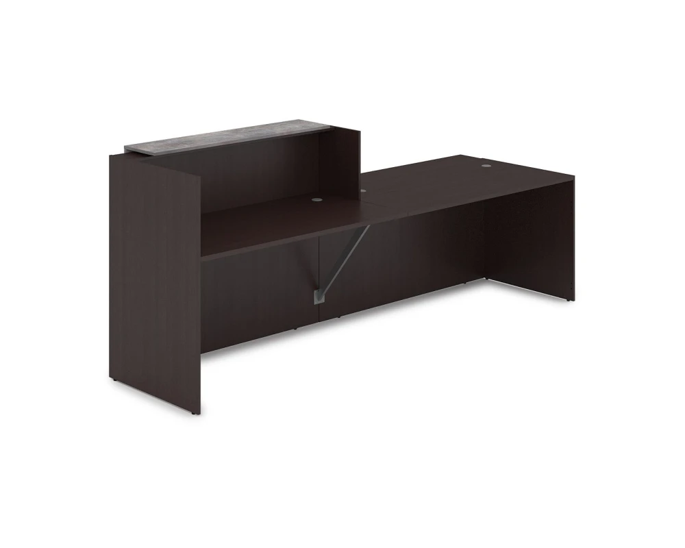 Комплект Ресепшн с фартуком ЛДСП (2832*901*1161) (с подсветкой) 1КРС-ДС.007.1 ЛАУНЖ / LOUNGE