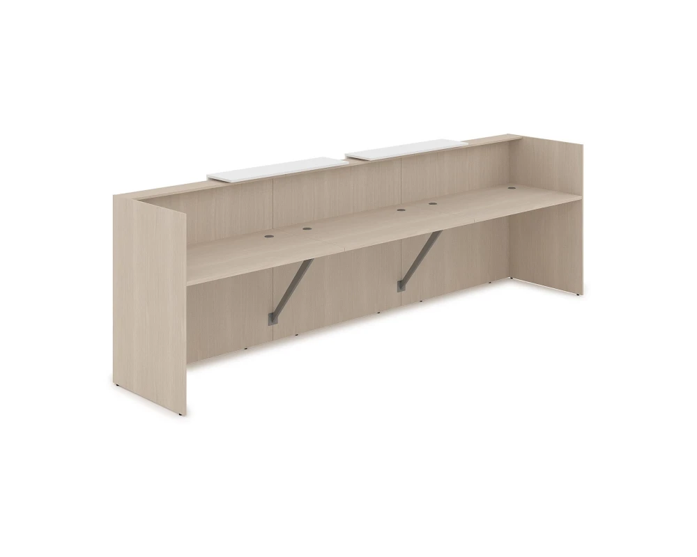 Комплект Ресепшн с фартуком ЛДСП (3632*762*1161) (без подсветки) 1КР-ДС.002 ЛАУНЖ / LOUNGE