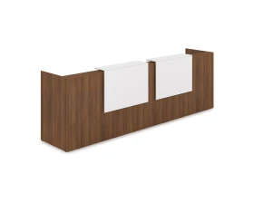 Комплект Ресепшн с фартуком ЛДСП (3632*762*1161) (без подсветки) 1КР-ДС.002 ЛАУНЖ / LOUNGE images