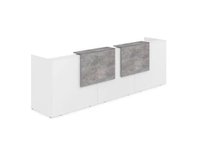 Комплект Ресепшн с фартуком ЛДСП (3632*762*1161) (без подсветки) 1КР-ДС.002 ЛАУНЖ / LOUNGE images