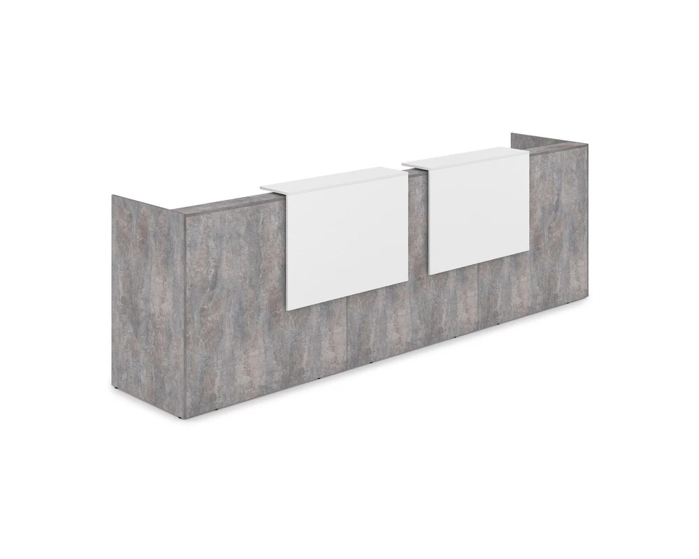 Комплект Ресепшн с фартуком ЛДСП (3632*762*1161) (без подсветки) 1КР-ДС.002 ЛАУНЖ / LOUNGE