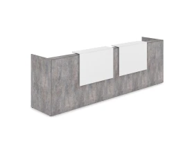 Комплект Ресепшн с фартуком ЛДСП (3632*762*1161) (без подсветки) 1КР-ДС.002 ЛАУНЖ / LOUNGE images