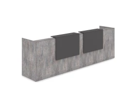 Комплект Ресепшн с фартуком ЛДСП (3632*762*1161) (без подсветки) 1КР-ДС.002 ЛАУНЖ / LOUNGE images