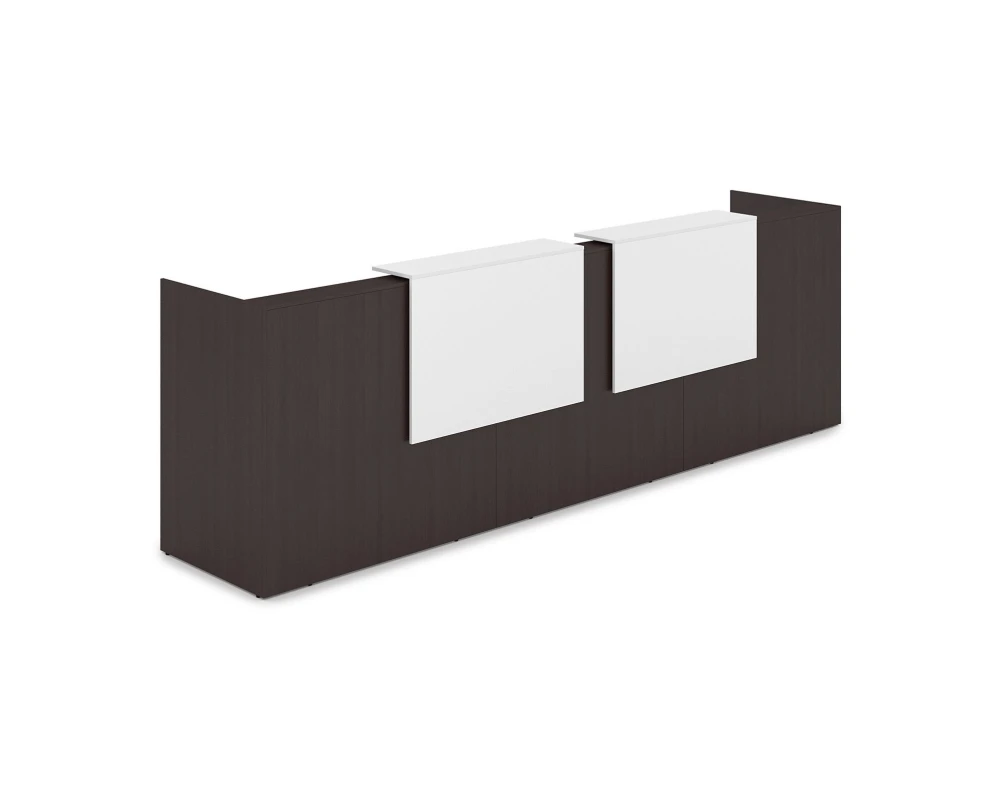 Комплект Ресепшн с фартуком ЛДСП (3632*762*1161) (без подсветки) 1КР-ДС.002 ЛАУНЖ / LOUNGE