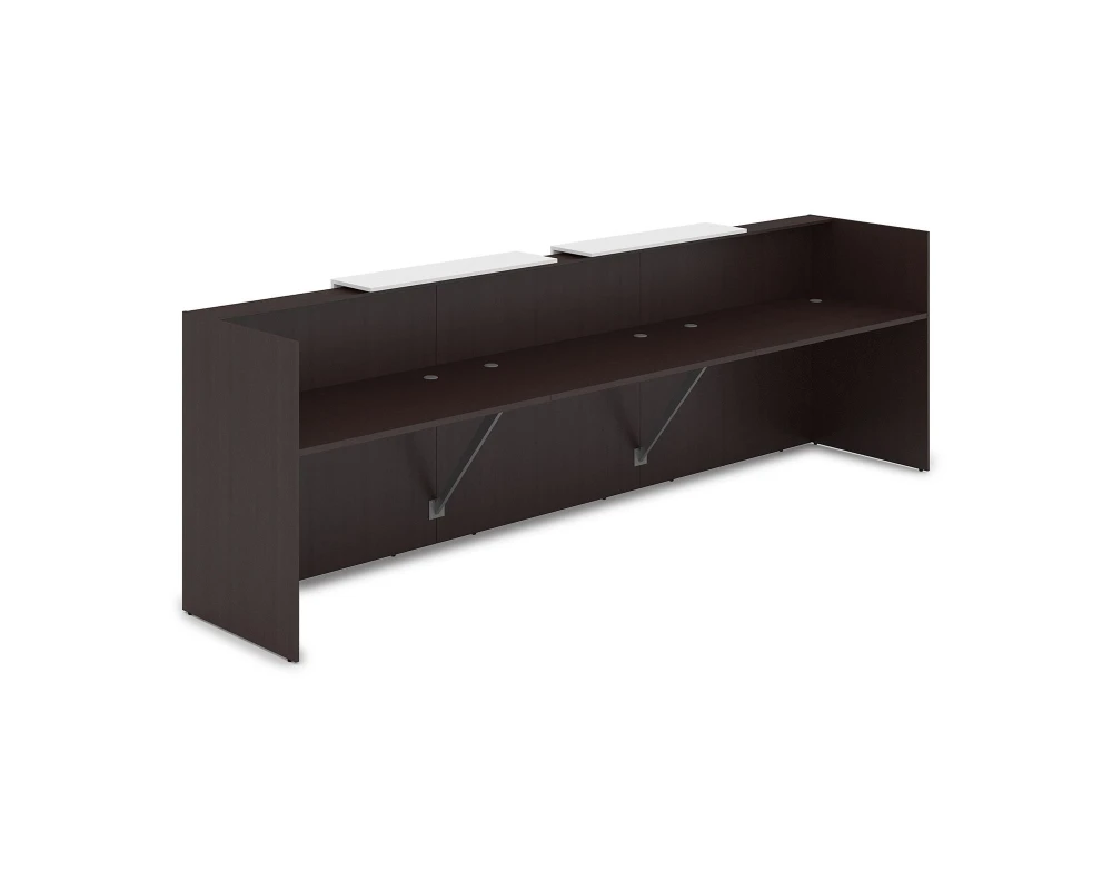 Комплект Ресепшн с фартуком ЛДСП (3632*762*1161) (без подсветки) 1КР-ДС.002 ЛАУНЖ / LOUNGE