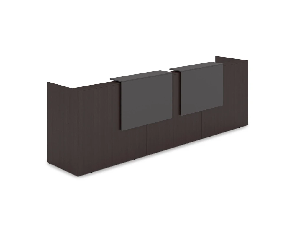 Комплект Ресепшн с фартуком ЛДСП (3632*762*1161) (с подсветкой) 1КР-ДС.002.1 ЛАУНЖ / LOUNGE