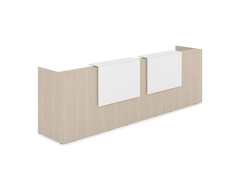 Комплект Ресепшн с фартуком ЛДСП (3632*762*1161) (с подсветкой) 1КР-ДС.002.1 ЛАУНЖ / LOUNGE