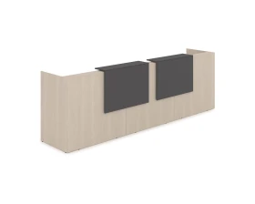 Комплект Ресепшн с фартуком ЛДСП (3632*762*1161) (с подсветкой) 1КР-ДС.002.1 ЛАУНЖ / LOUNGE images