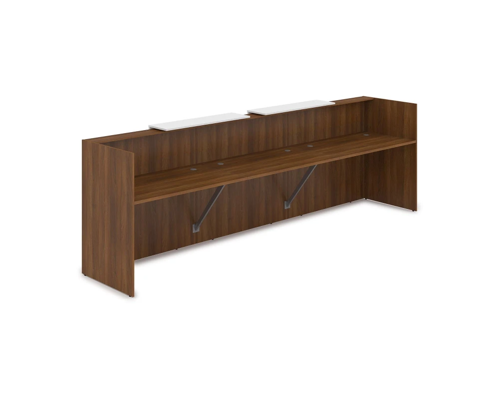 Комплект Ресепшн с фартуком ЛДСП (3632*762*1161) (с подсветкой) 1КР-ДС.002.1 ЛАУНЖ / LOUNGE