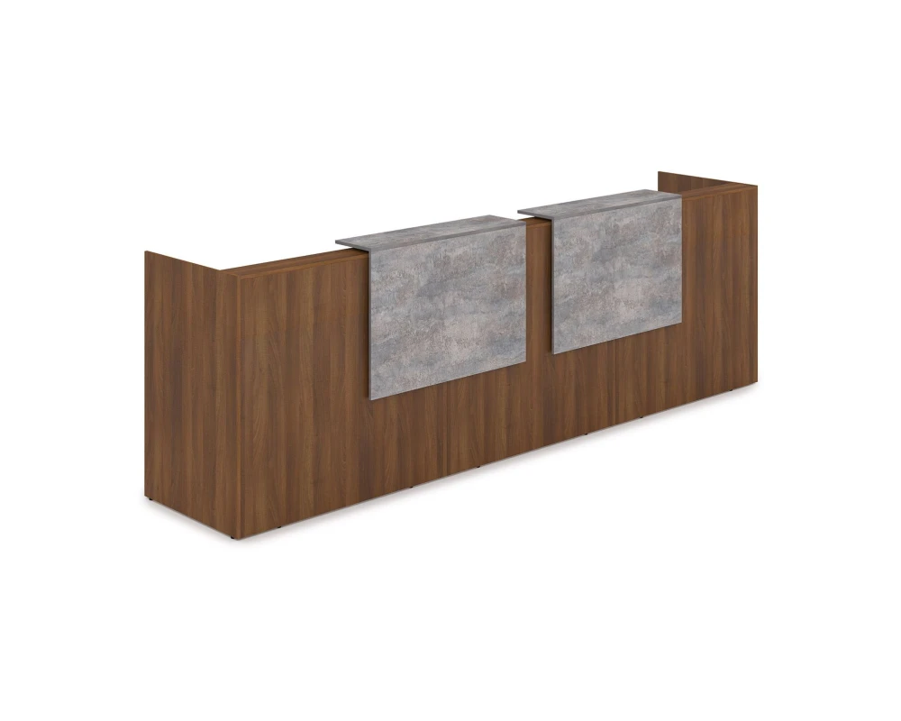 Комплект Ресепшн с фартуком ЛДСП (3632*762*1161) (с подсветкой) 1КР-ДС.002.1 ЛАУНЖ / LOUNGE