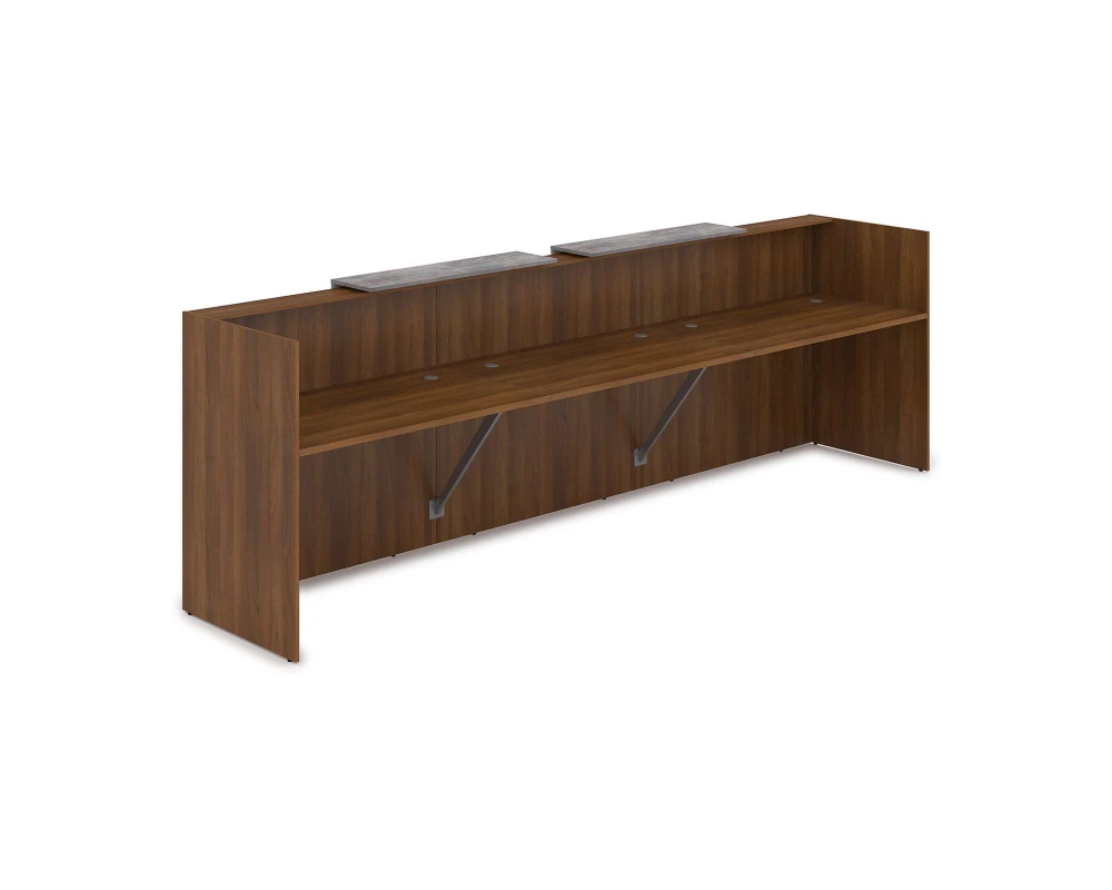 Комплект Ресепшн с фартуком ЛДСП (3632*762*1161) (с подсветкой) 1КР-ДС.002.1 ЛАУНЖ / LOUNGE