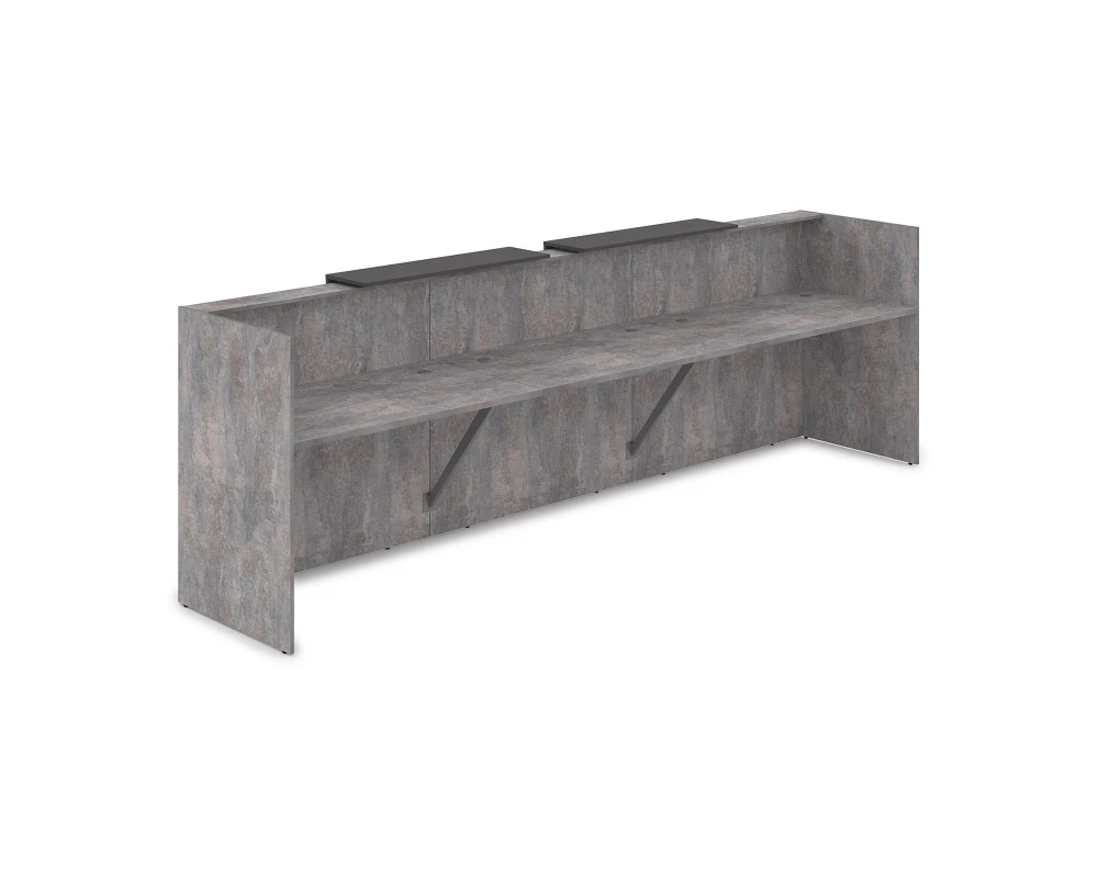 Комплект Ресепшн с фартуком ЛДСП (3632*762*1161) (с подсветкой) 1КР-ДС.002.1 ЛАУНЖ / LOUNGE