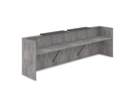 Комплект Ресепшн с фартуком ЛДСП (3632*762*1161) (с подсветкой) 1КР-ДС.002.1 ЛАУНЖ / LOUNGE images