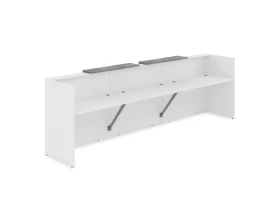 Комплект Ресепшн с фартуком ЛДСП (3632*762*1161) (с подсветкой) 1КР-ДС.002.1 ЛАУНЖ / LOUNGE images