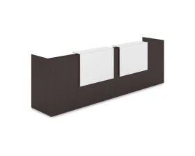 Комплект Ресепшн с фартуком ЛДСП (3632*762*1161) (с подсветкой) 1КР-ДС.002.1 ЛАУНЖ / LOUNGE images