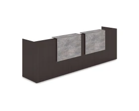 Комплект Ресепшн с фартуком ЛДСП (3632*762*1161) (с подсветкой) 1КР-ДС.002.1 ЛАУНЖ / LOUNGE images