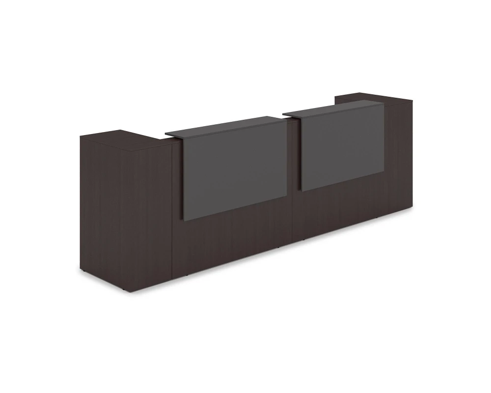 Комплект Ресепшн с фартуком ЛДСП (3632*763*1161) (без подсветки) 1КРТ-ДС.005 ЛАУНЖ / LOUNGE