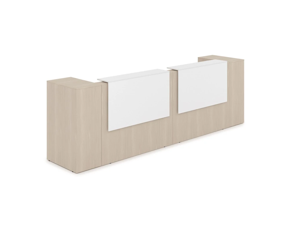 Комплект Ресепшн с фартуком ЛДСП (3632*763*1161) (без подсветки) 1КРТ-ДС.005 ЛАУНЖ / LOUNGE