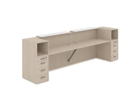 Комплект Ресепшн с фартуком ЛДСП (3632*763*1161) (без подсветки) 1КРТ-ДС.005 ЛАУНЖ / LOUNGE images