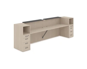 Комплект Ресепшн с фартуком ЛДСП (3632*763*1161) (без подсветки) 1КРТ-ДС.005 ЛАУНЖ / LOUNGE images