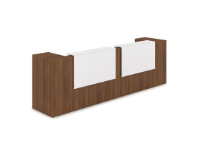 Комплект Ресепшн с фартуком ЛДСП (3632*763*1161) (без подсветки) 1КРТ-ДС.005 ЛАУНЖ / LOUNGE images