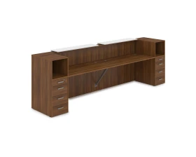 Комплект Ресепшн с фартуком ЛДСП (3632*763*1161) (без подсветки) 1КРТ-ДС.005 ЛАУНЖ / LOUNGE images