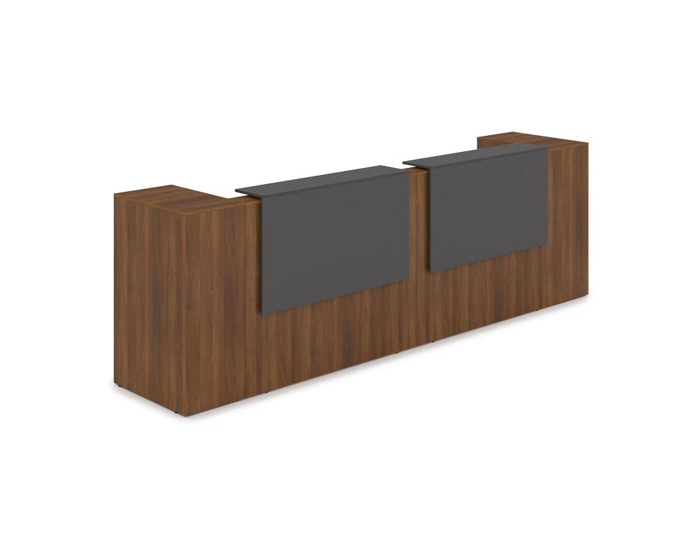 Комплект Ресепшн с фартуком ЛДСП (3632*763*1161) (без подсветки) 1КРТ-ДС.005 ЛАУНЖ / LOUNGE