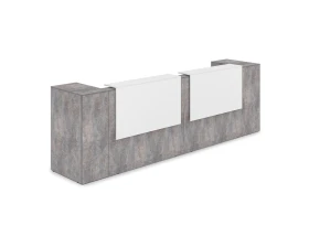 Комплект Ресепшн с фартуком ЛДСП (3632*763*1161) (без подсветки) 1КРТ-ДС.005 ЛАУНЖ / LOUNGE images