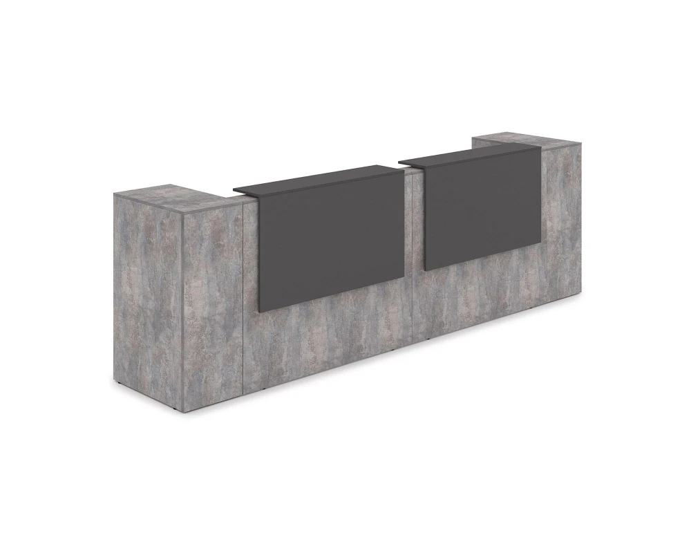 Комплект Ресепшн с фартуком ЛДСП (3632*763*1161) (без подсветки) 1КРТ-ДС.005 ЛАУНЖ / LOUNGE