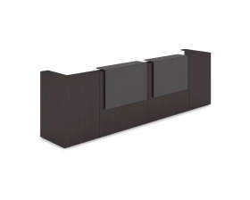 Комплект Ресепшн с фартуком ЛДСП (3854*761*1161) (с подсветкой) 1КР-ДС.202.1 ЛАУНЖ / LOUNGE images