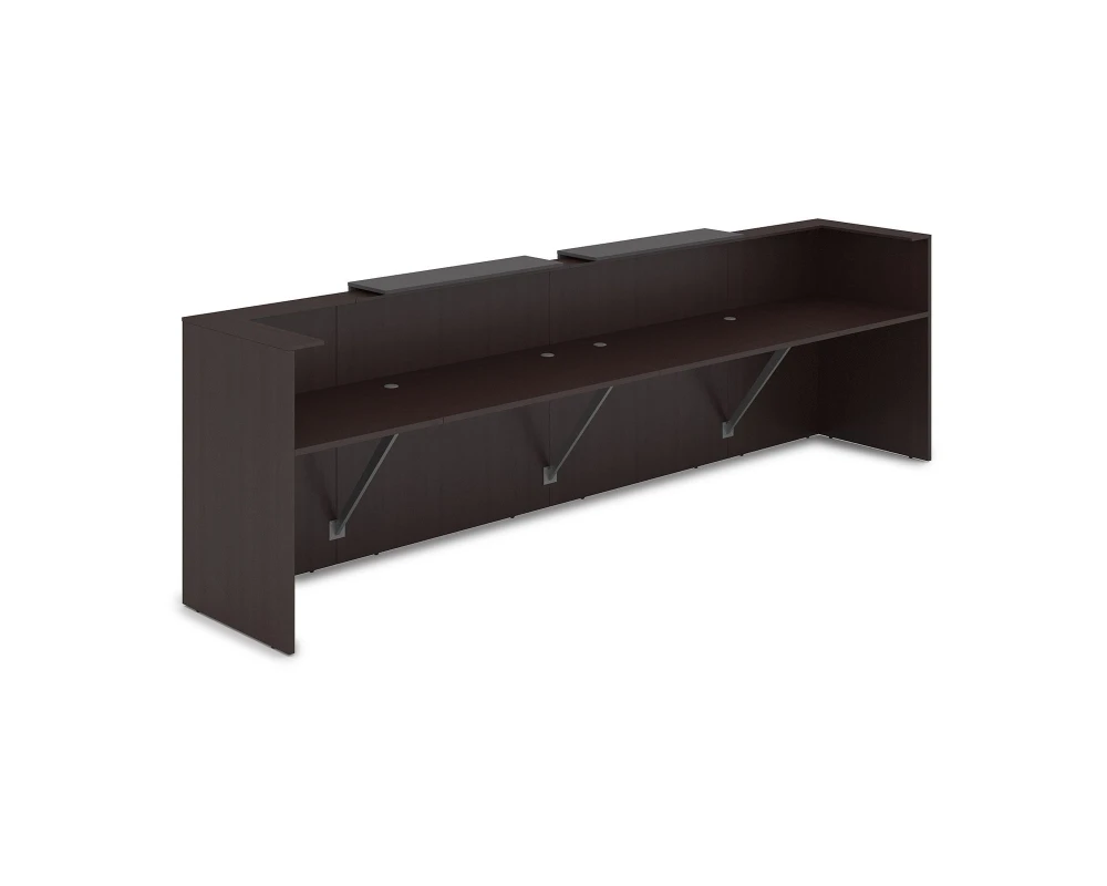 Комплект Ресепшн с фартуком ЛДСП (3854*761*1161) (с подсветкой) 1КР-ДС.202.1 ЛАУНЖ / LOUNGE