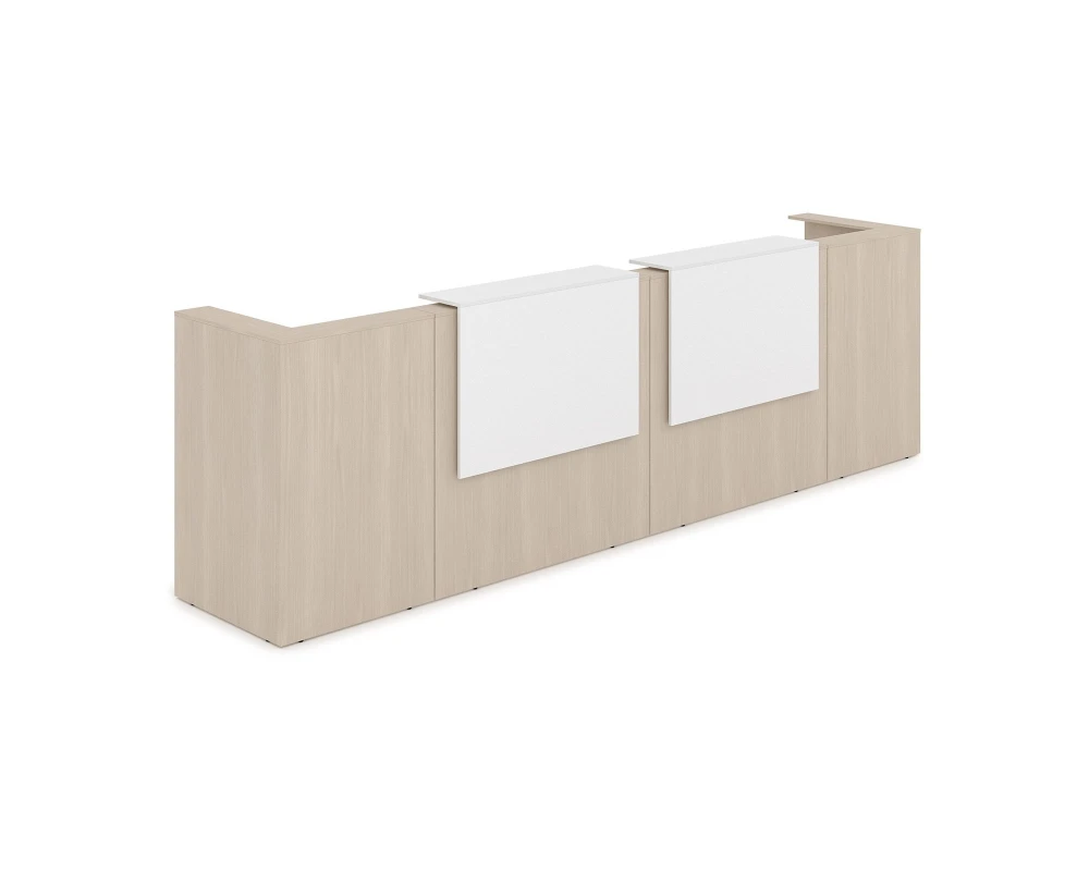 Комплект Ресепшн с фартуком ЛДСП (3854*761*1161) (с подсветкой) 1КР-ДС.202.1 ЛАУНЖ / LOUNGE