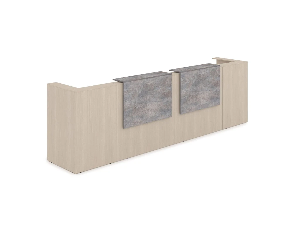 Комплект Ресепшн с фартуком ЛДСП (3854*761*1161) (с подсветкой) 1КР-ДС.202.1 ЛАУНЖ / LOUNGE