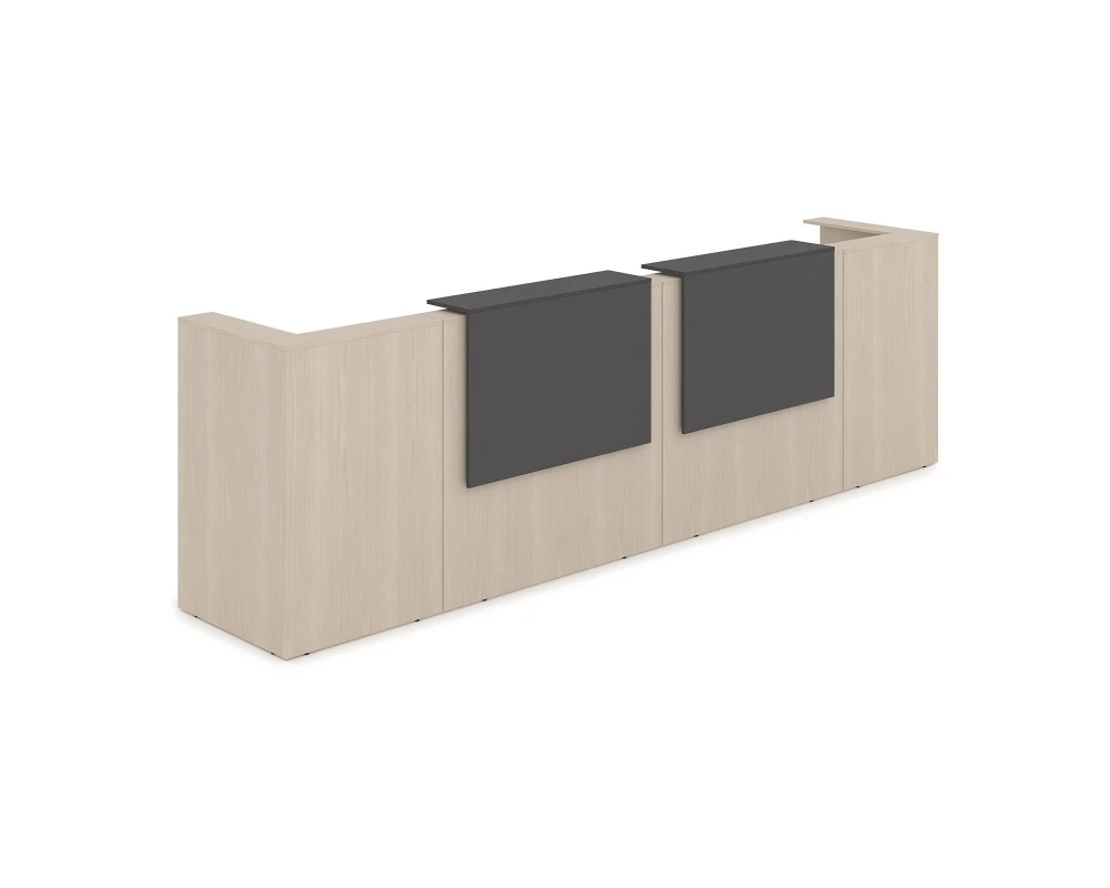 Комплект Ресепшн с фартуком ЛДСП (3854*761*1161) (с подсветкой) 1КР-ДС.202.1 ЛАУНЖ / LOUNGE