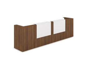 Комплект Ресепшн с фартуком ЛДСП (3854*761*1161) (с подсветкой) 1КР-ДС.202.1 ЛАУНЖ / LOUNGE images